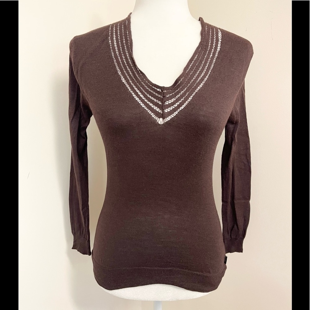Gorgeous BCBGMaxAzria silk/cotton blend lightweight knit sweater!